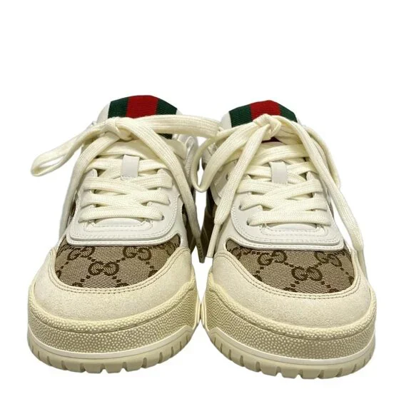 GUCCI Gucci Reweb White Beige Multi Leather Jacquard - Sneakers 667-082325 - Picture 5 of 11